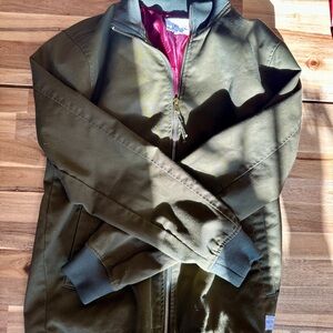 Five Four Olive Jacket with Maroon Interior